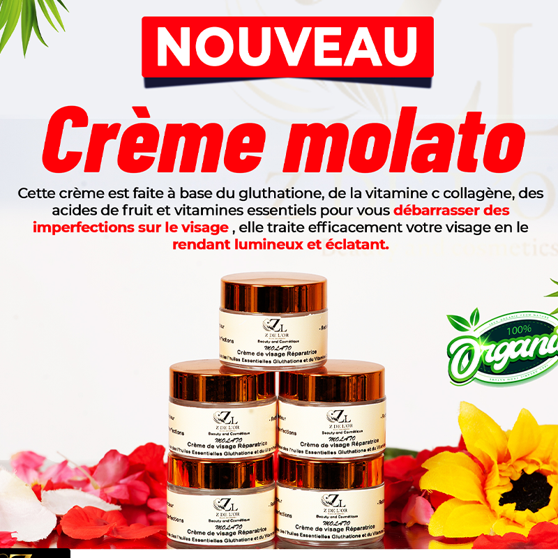 Crème de visage molato réparatrice pour le visage