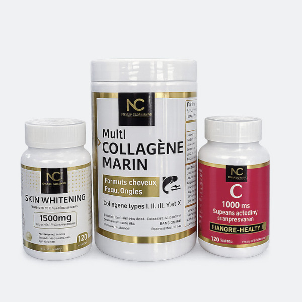 Gluthatione liposomal +vitamine c + collagène Marin  (Trio magique)